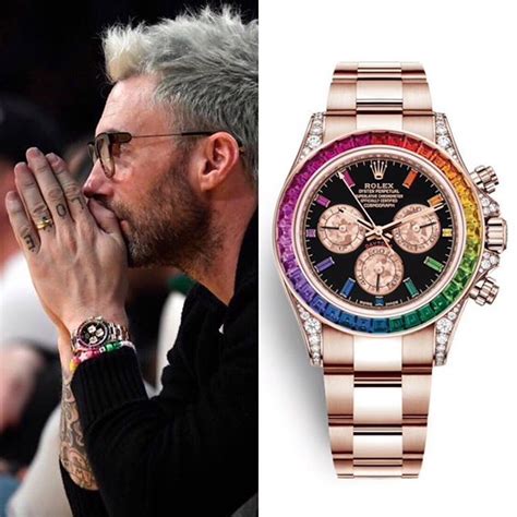 rolex daytona adam levine|rolex rainbow daytona diamond.